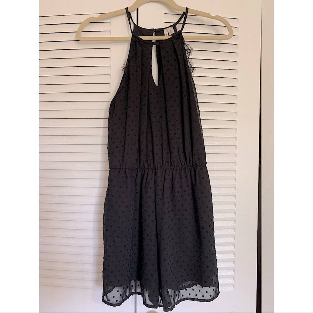 Black Sleeveless Romper